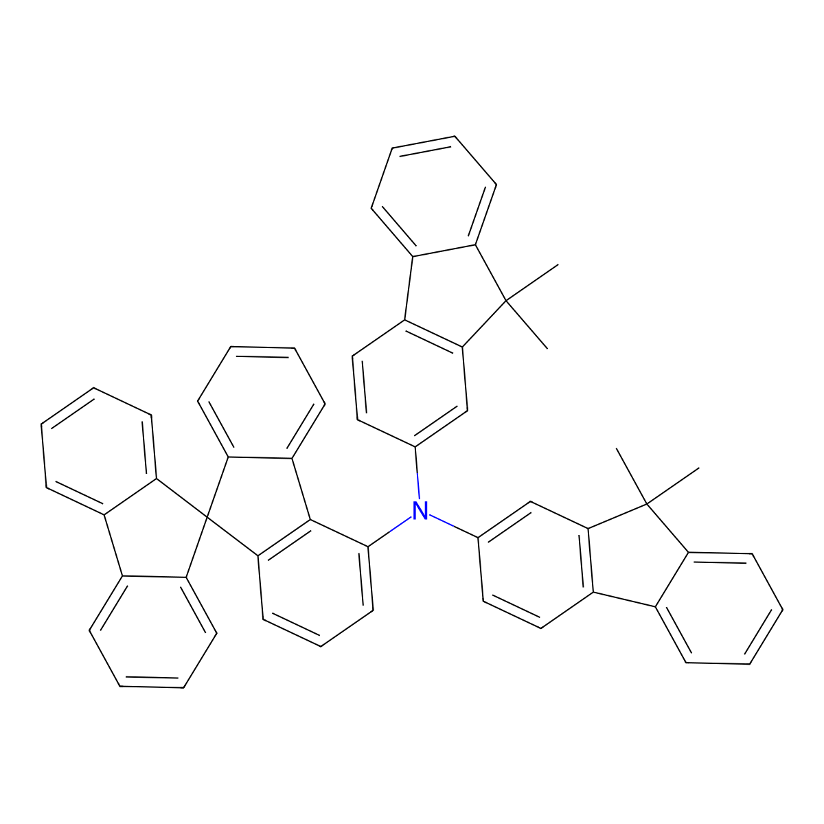 N,N-Bis(9,9-dimethyl-9H-fluoren-2-yl)-9,9'-spirobi[9H-fluoren]-4-amine molecular structure, CAS 1450933-45-5