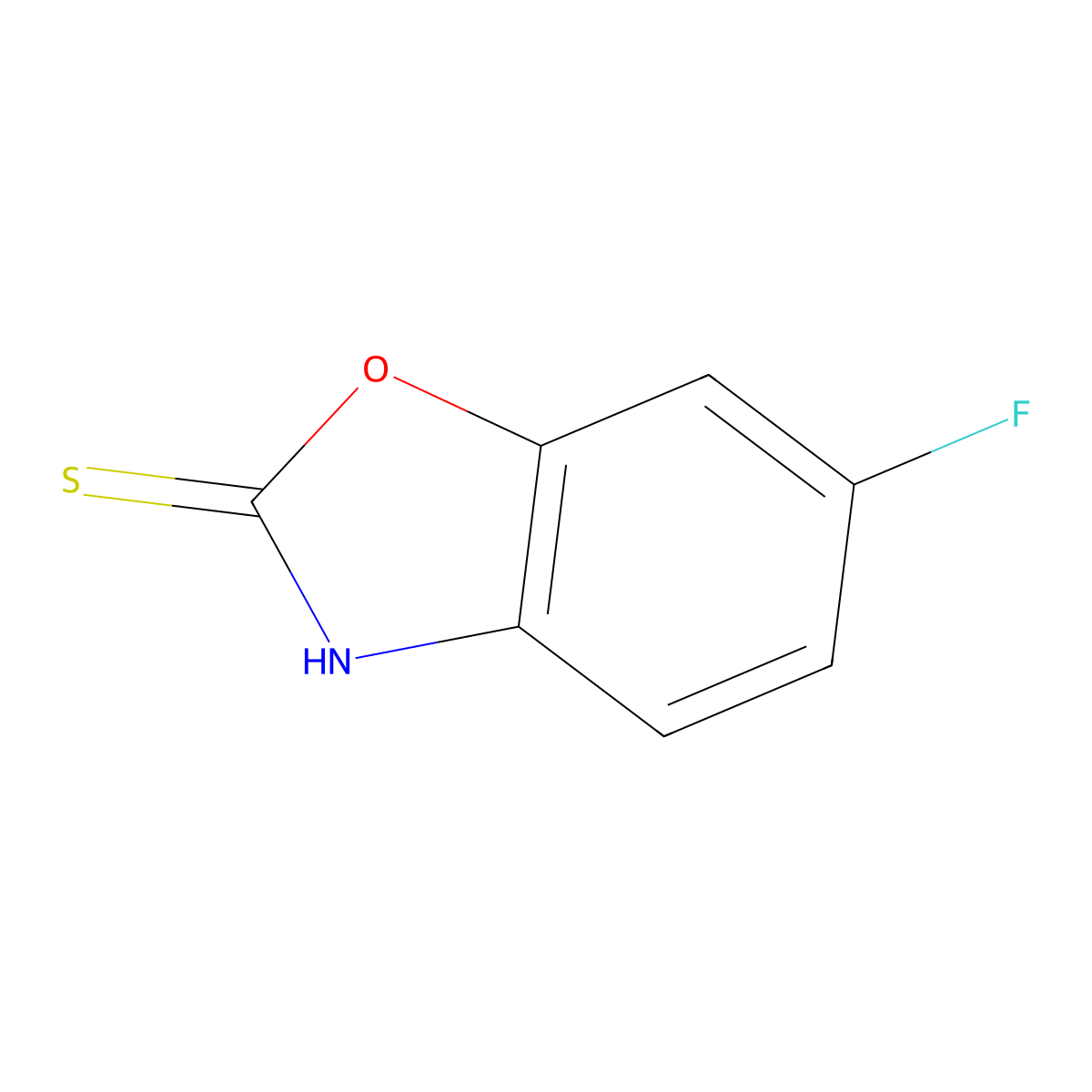 6-Fluoro-1,3-benzoxazole-2-thiol molecular structure, CAS 145096-57-7