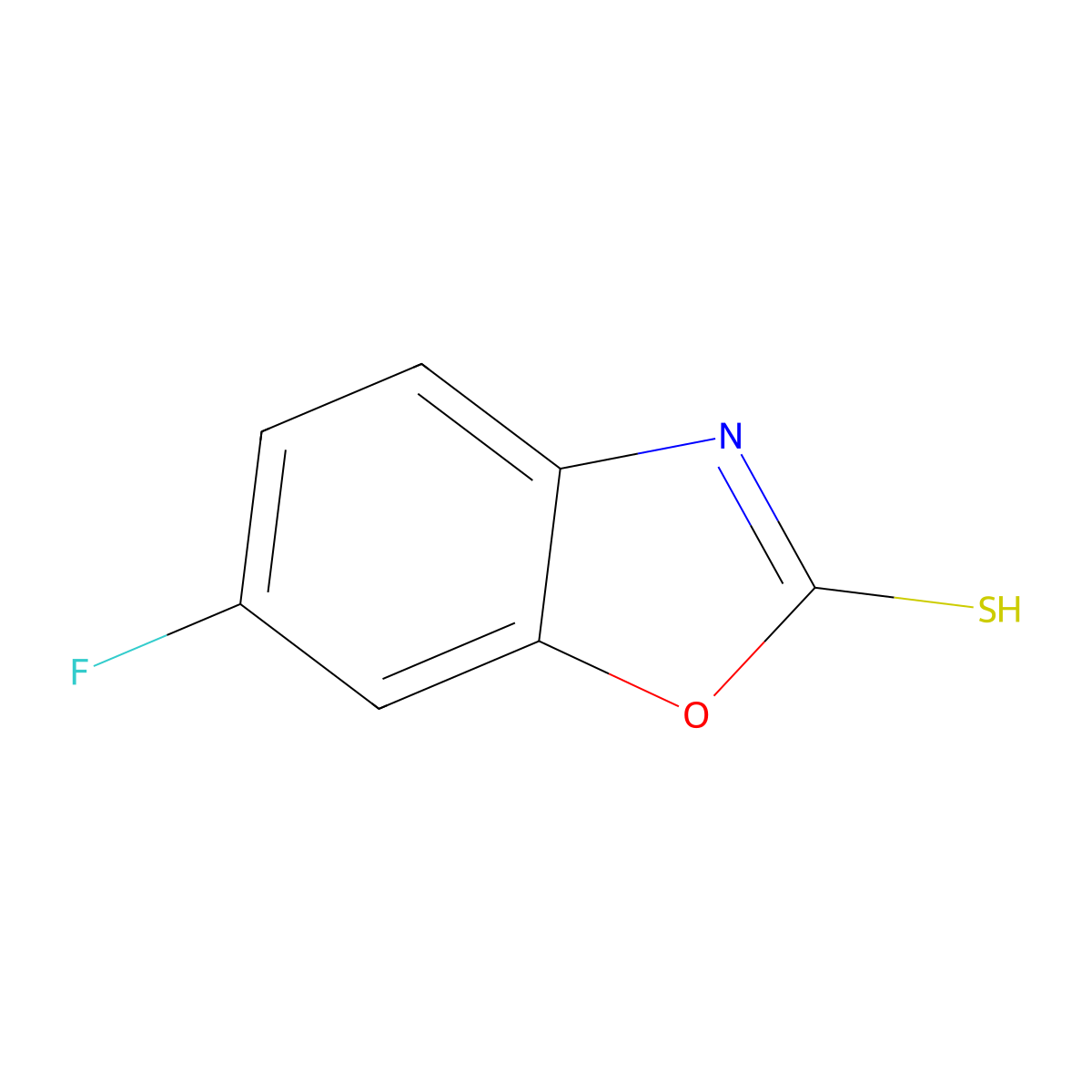 6-Fluoro-1,3-benzoxazole-2-thiol molecular structure, CAS 145096-57-7