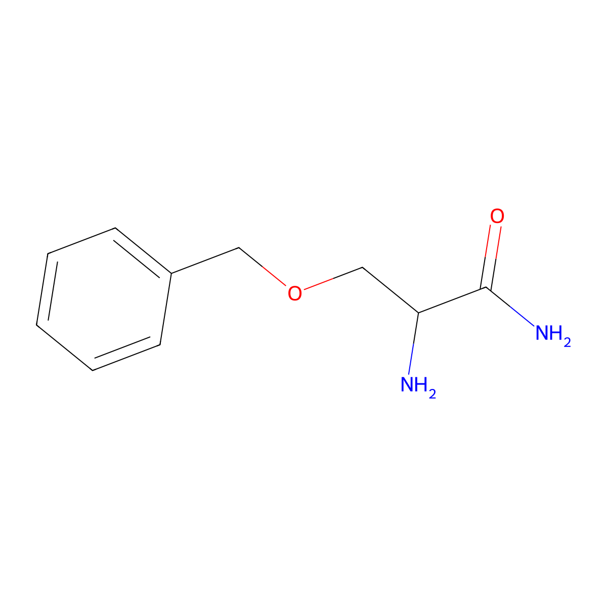 2-Amino-3-(benzyloxy)propanamide molecular structure, CAS 1450991-77-1