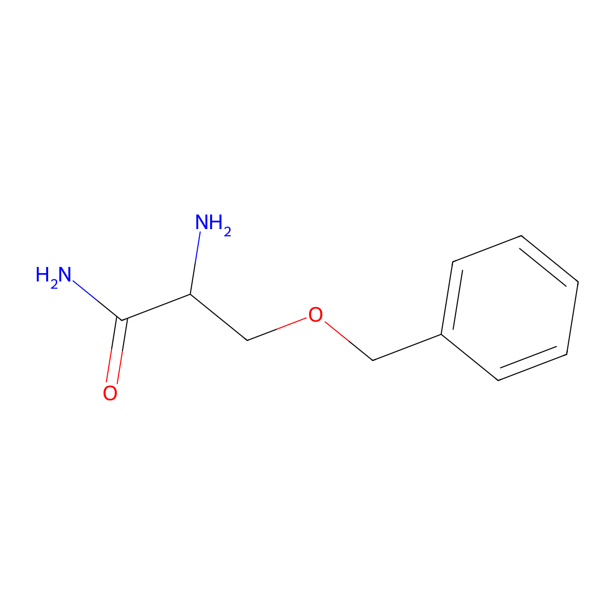 2-Amino-3-(benzyloxy)propanamide molecular structure, CAS 1450991-77-1