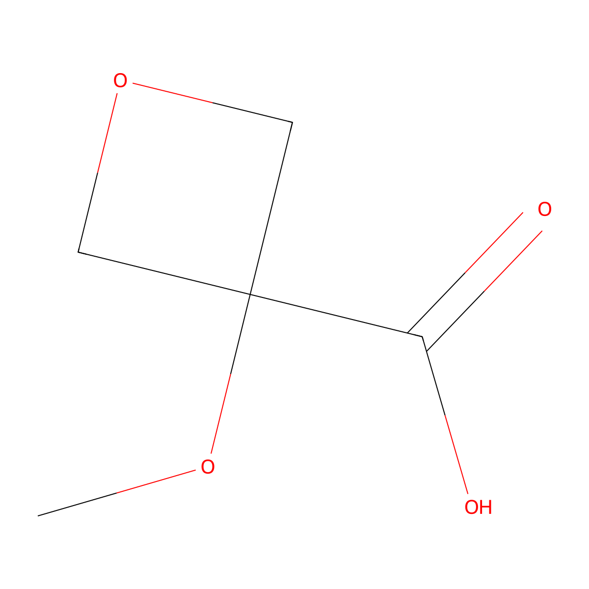 3-Methoxyoxetane-3-carboxylic acid molecular structure, CAS 1450997-89-3