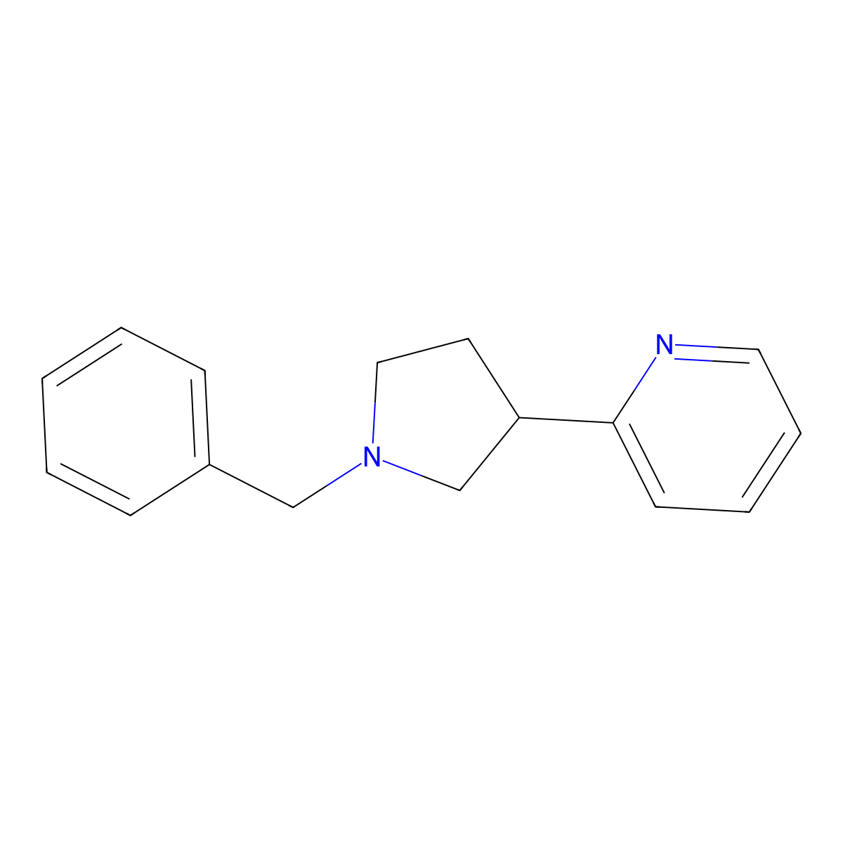 2-(1-Benzylpyrrolidin-3-yl)pyridine molecular structure, CAS 145105-04-0