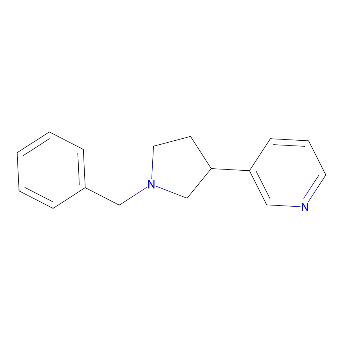 3-(1-Benzylpyrrolidin-3-yl)pyridine molecular structure, CAS 145105-05-1