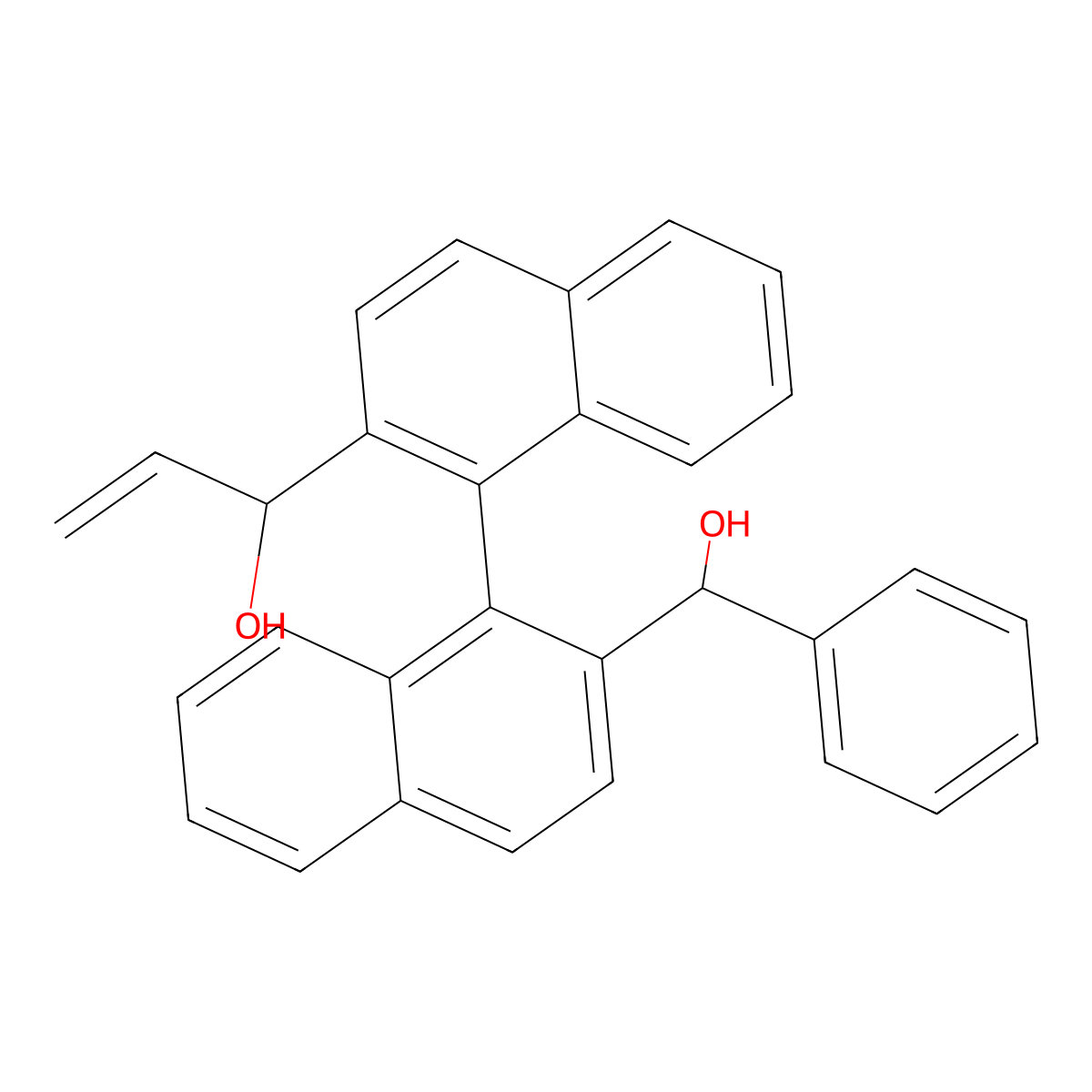 1-[1-[2-[Hydroxy(phenyl)methyl]naphthalen-1-yl]naphthalen-2-yl]prop-2-en-1-ol molecular structure, CAS 1451057-21-8