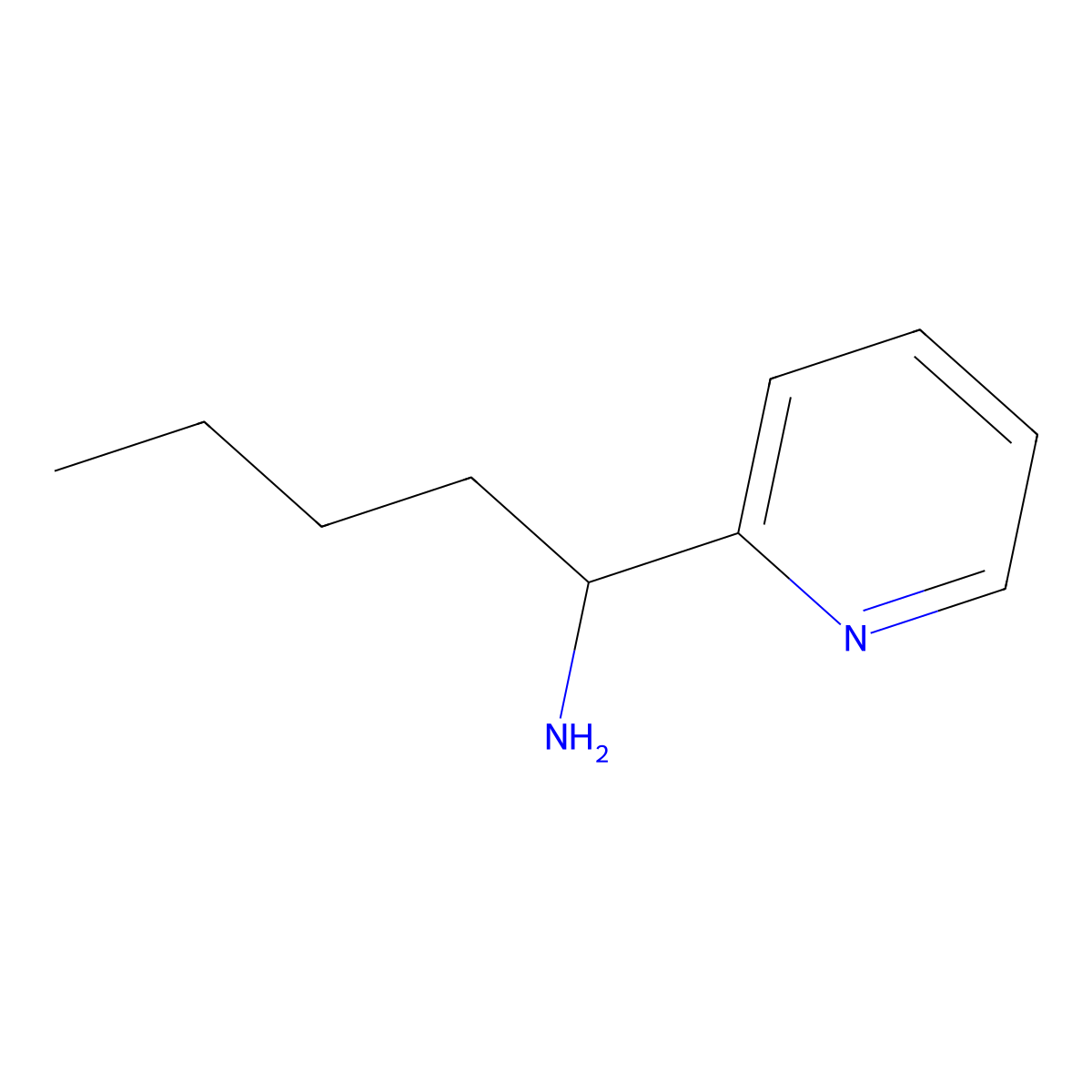 (S)-1-(Pyridin-2-yl)pentan-1-amine molecular structure, CAS 145106-24-7