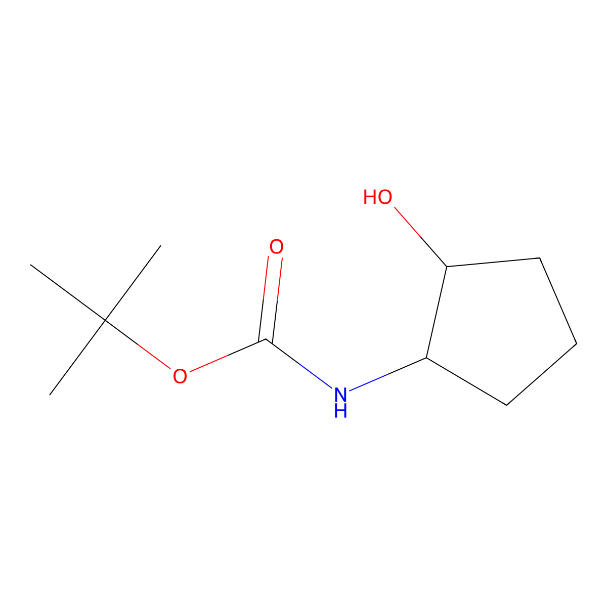 tert-butyl N-((1S,2S)-2-hydroxycyclopentyl)carbamate molecular structure, CAS 145106-43-0