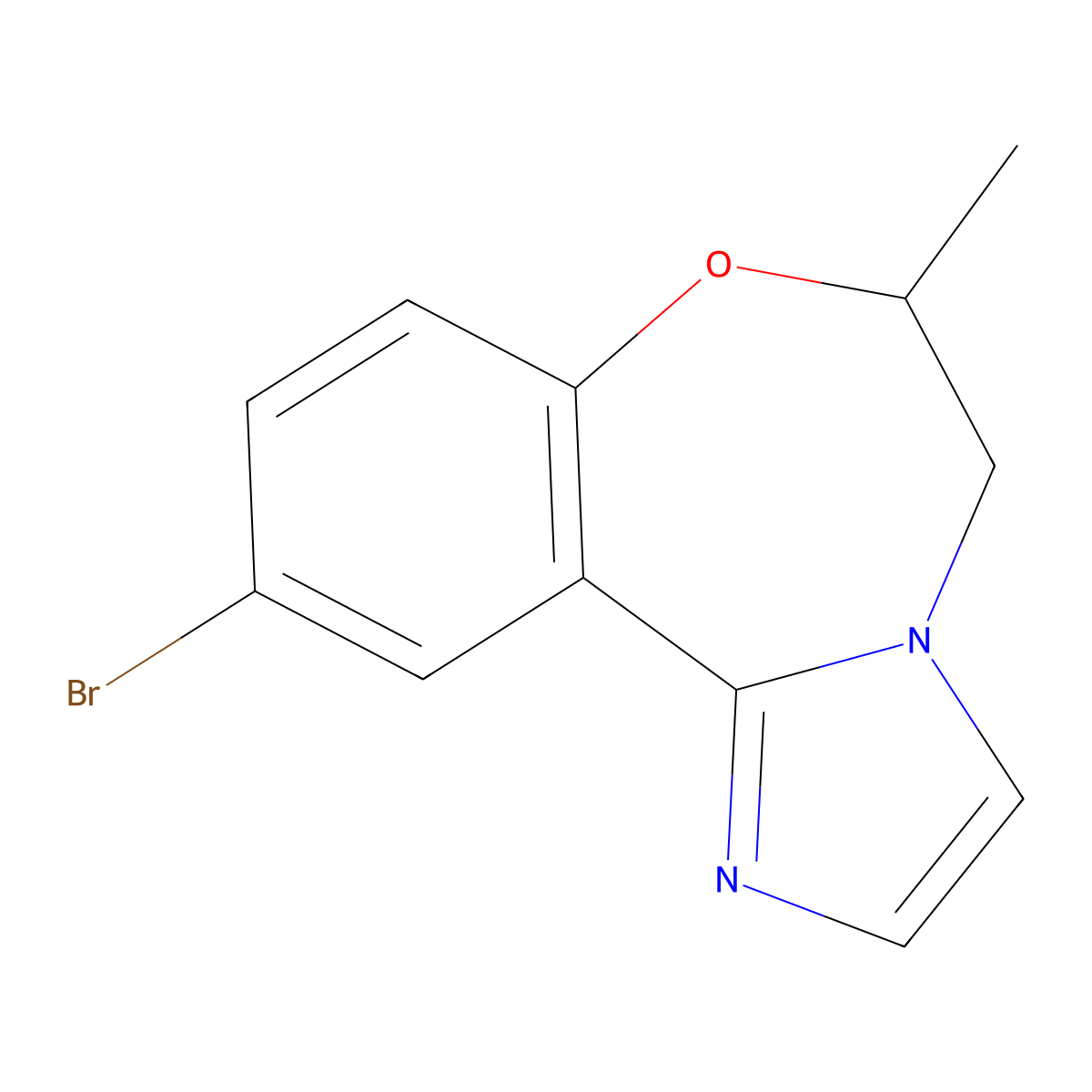 10-Bromo-6-methyl-5,6-dihydrobenzo[f]imidazo[1,2-d][1,4]oxazepine molecular structure, CAS 1451086-95-5