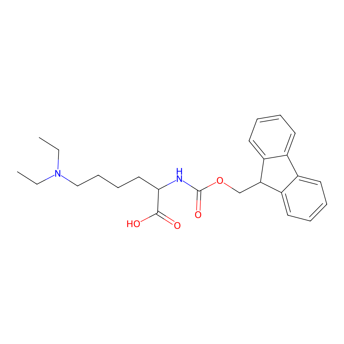 N6,N6-Diethyl-N2-Fmoc-L-Lysine molecular structure, CAS 1451145-30-4