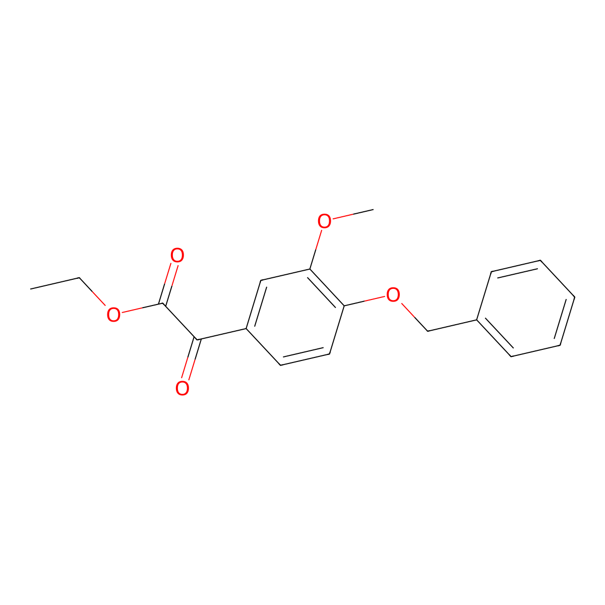 Ethyl 2-(4-(benzyloxy)-3-methoxyphenyl)-2-oxoacetate molecular structure, CAS 1451148-39-2