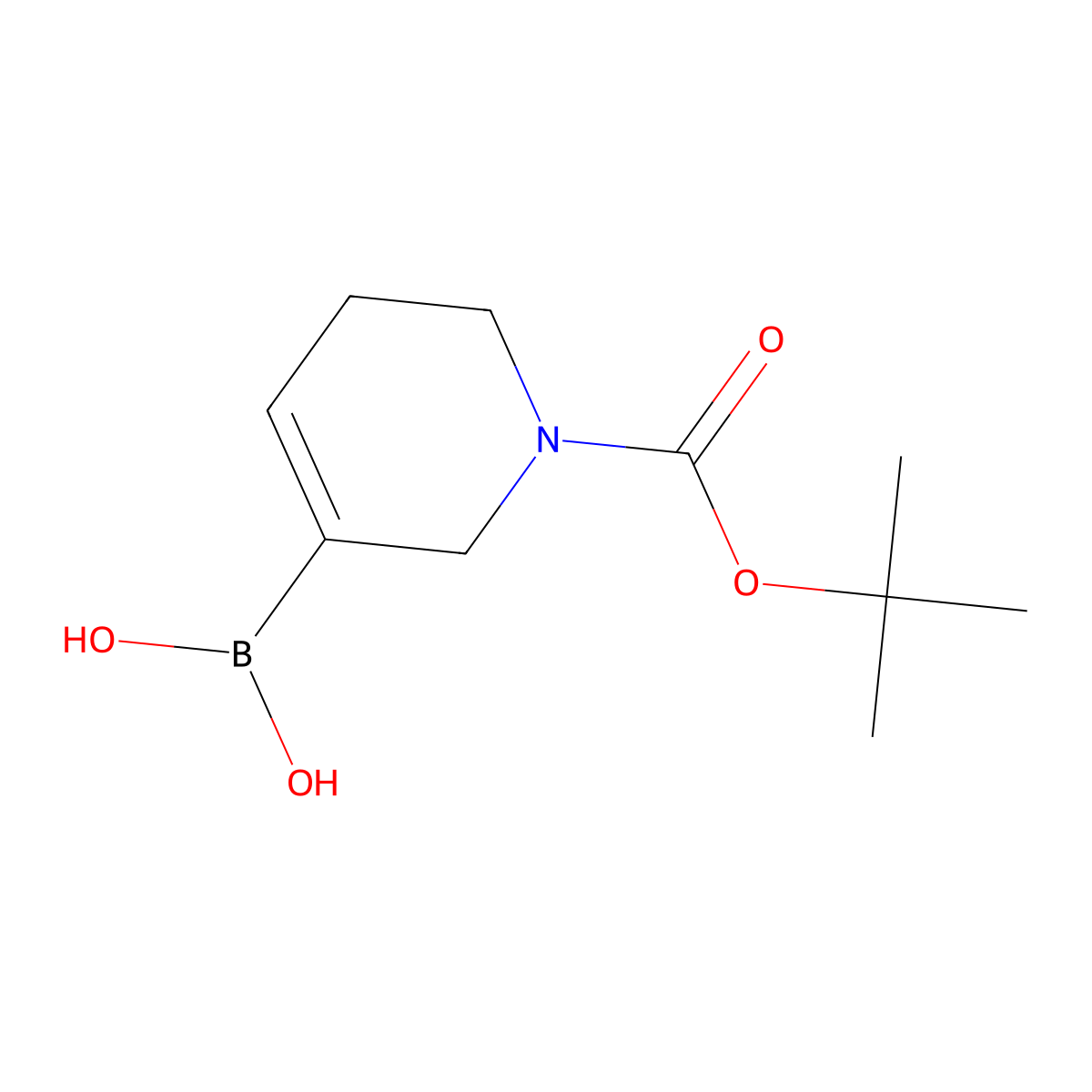 {1-[(tert-Butoxy)carbonyl]-1,2,5,6-tetrahydropyridin-3-yl}boronic acid molecular structure, CAS 1451153-83-5