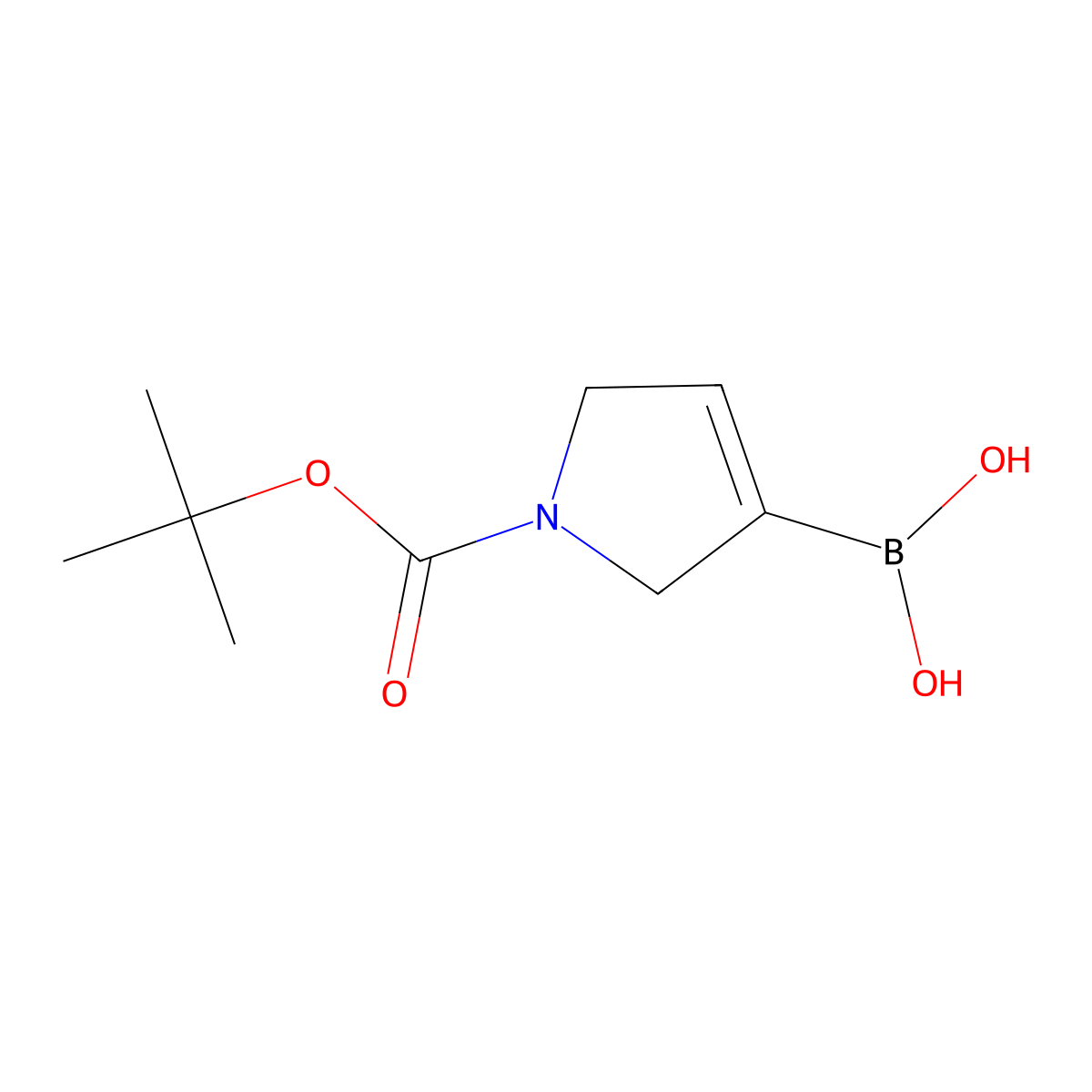 {1-[(tert-butoxy)carbonyl]-2,5-dihydro-1H-pyrrol-3-yl}boronic acid molecular structure, CAS 1451153-88-0