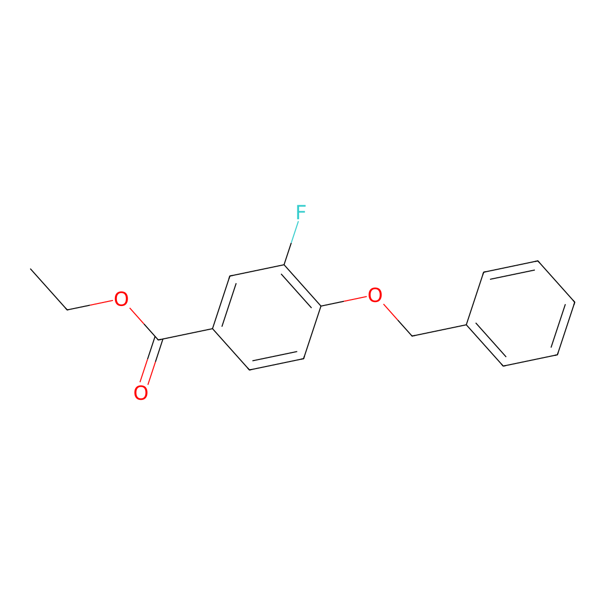 Ethyl 4-(benzyloxy)-3-fluorobenzoate molecular structure, CAS 1451154-73-6