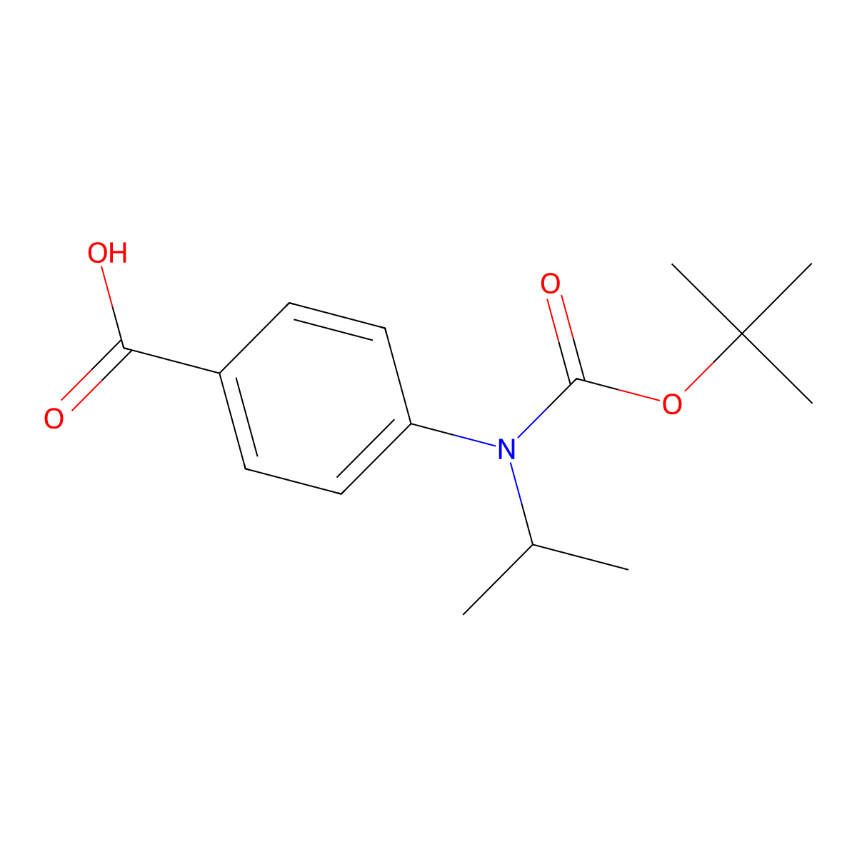 4-{[(Tert-butoxy)carbonyl](propan-2-yl)amino}benzoic acid molecular structure, CAS 1451164-00-3