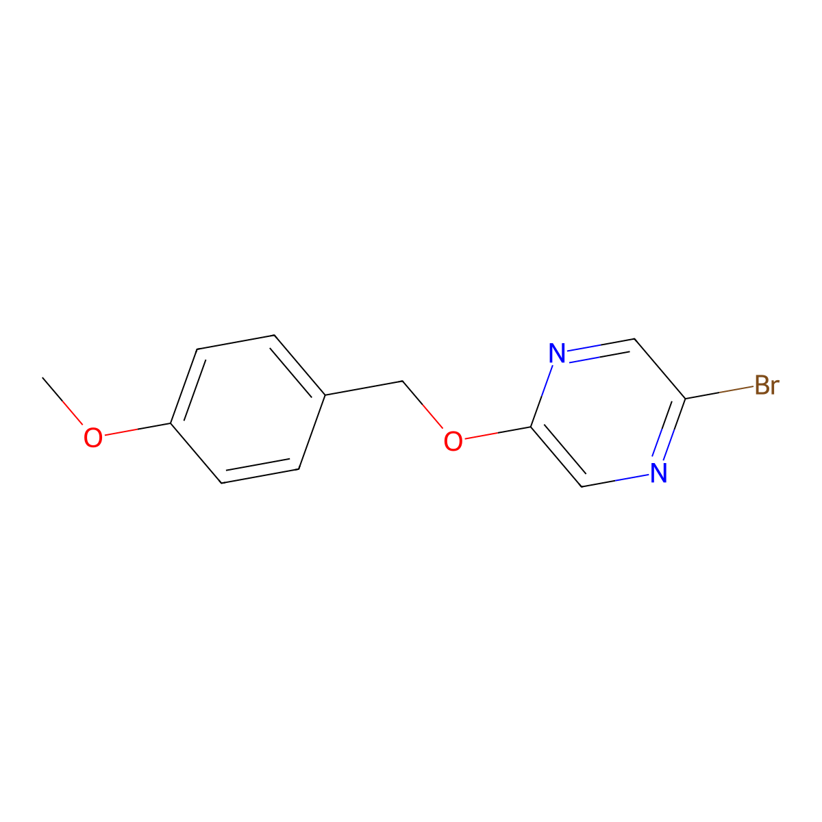 2-Bromo-5-[(4-methoxyphenyl)methoxy]pyrazine molecular structure, CAS 1451186-71-2