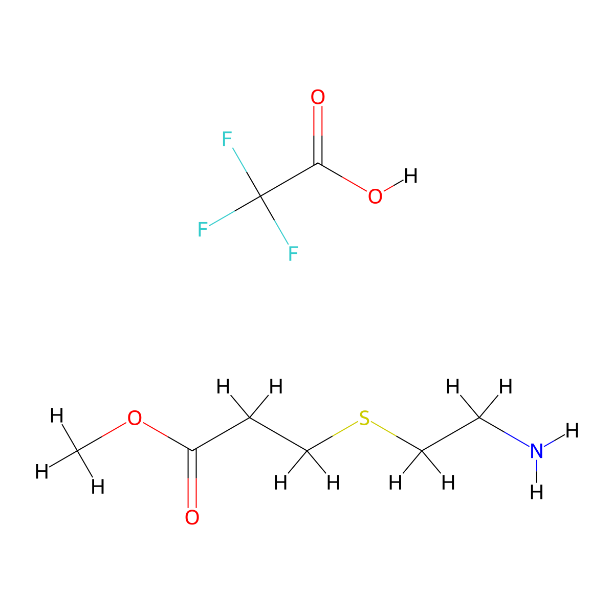 Methyl 3-[(2-aminoethyl)sulfanyl]propanoate; trifluoroacetic acid molecular structure, CAS 145119-03-5