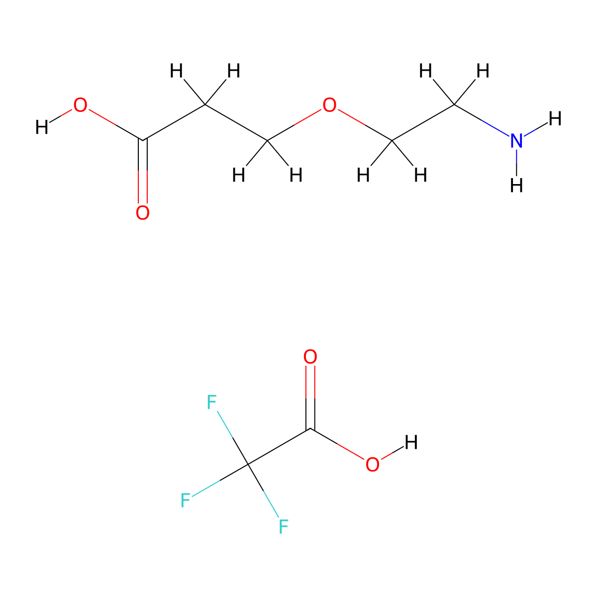 3-(2-Aminoethoxy)propanoic acid 2,2,2-trifluoroacetic acid salt molecular structure, CAS 145119-06-8