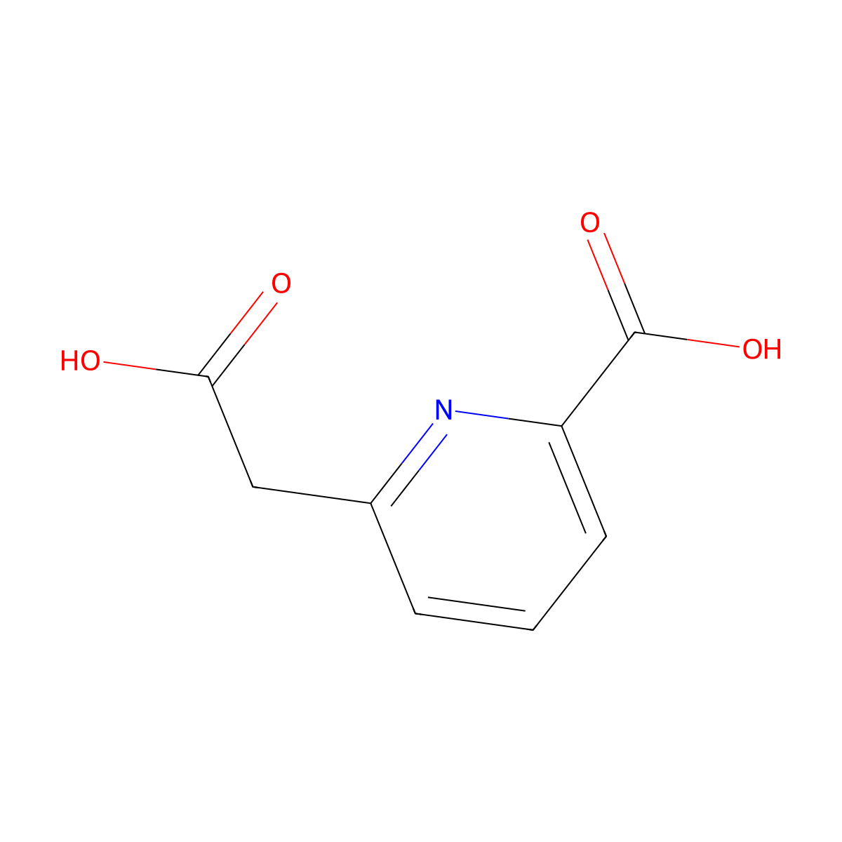6-(Carboxymethyl)pyridine-2-carboxylic acid molecular structure, CAS 1451194-10-7