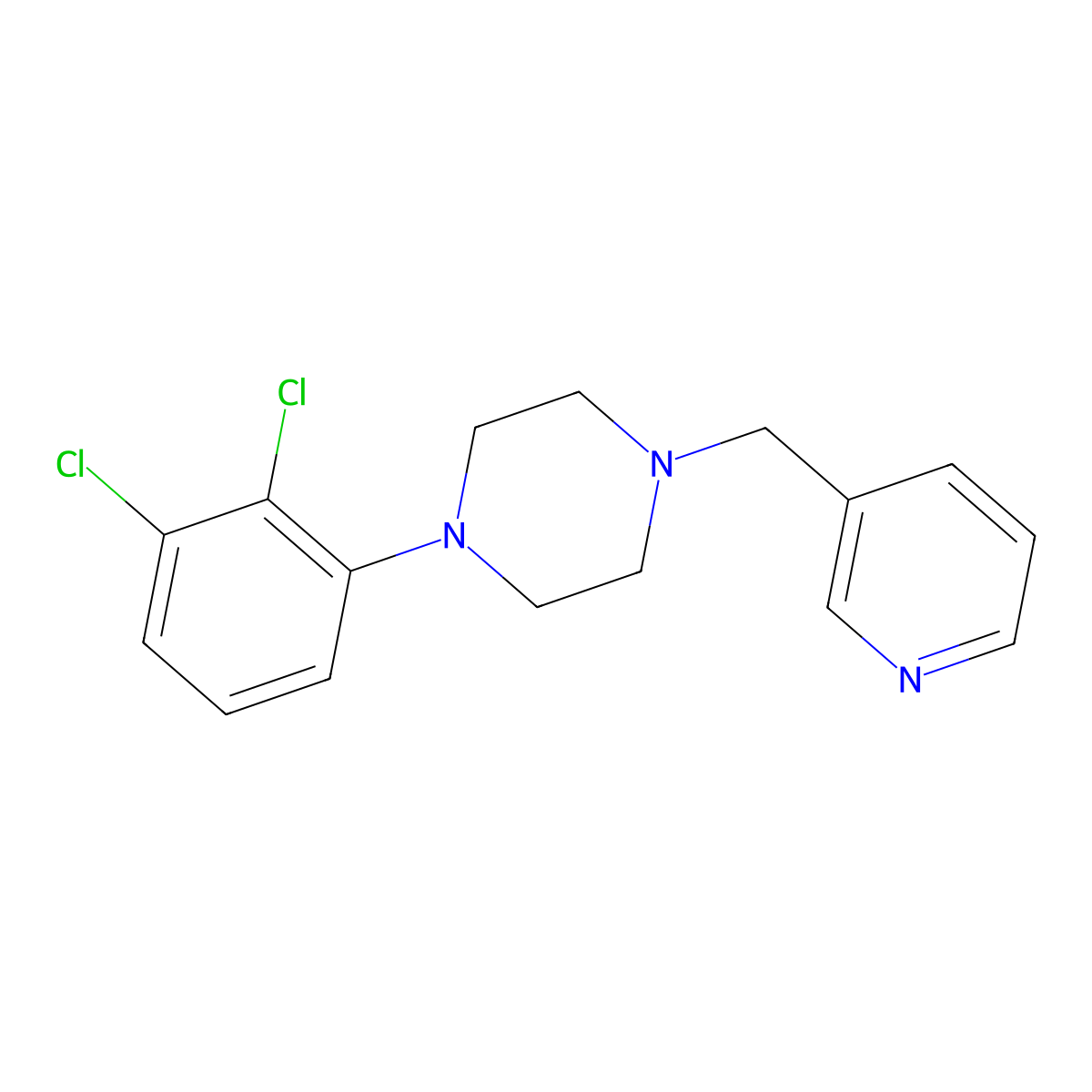 1-(2,3-Dichlorophenyl)-4-[(pyridin-3-yl)methyl]piperazine molecular structure, CAS 1451194-24-3