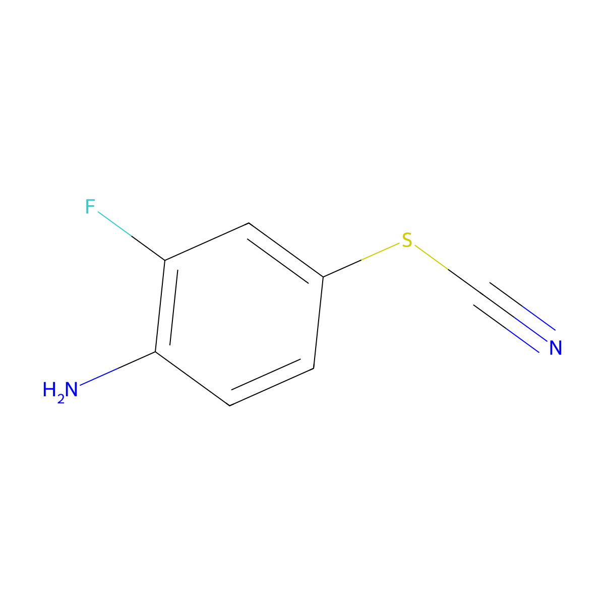 2-Fluoro-4-thiocyanatoaniline molecular structure, CAS 14512-85-7