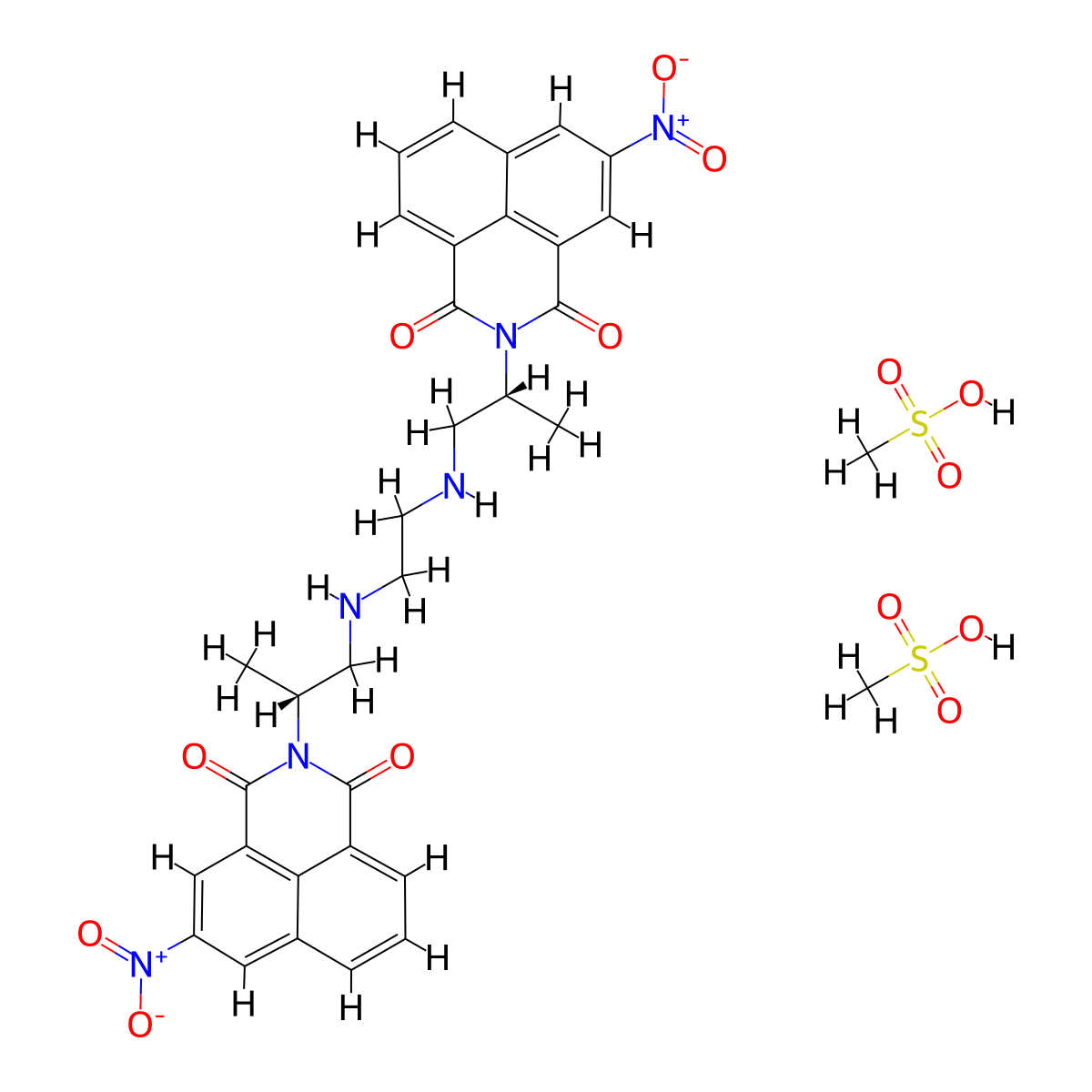 Bisnafide Dimesylate molecular structure, CAS 145124-30-7