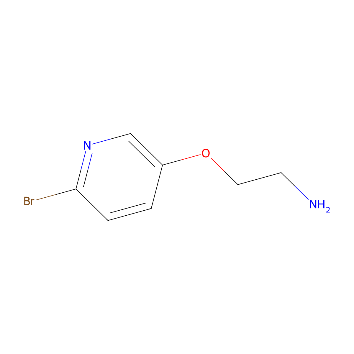 2-[(6-Bromopyridin-3-yl)oxy]ethan-1-amine molecular structure, CAS 1451250-25-1