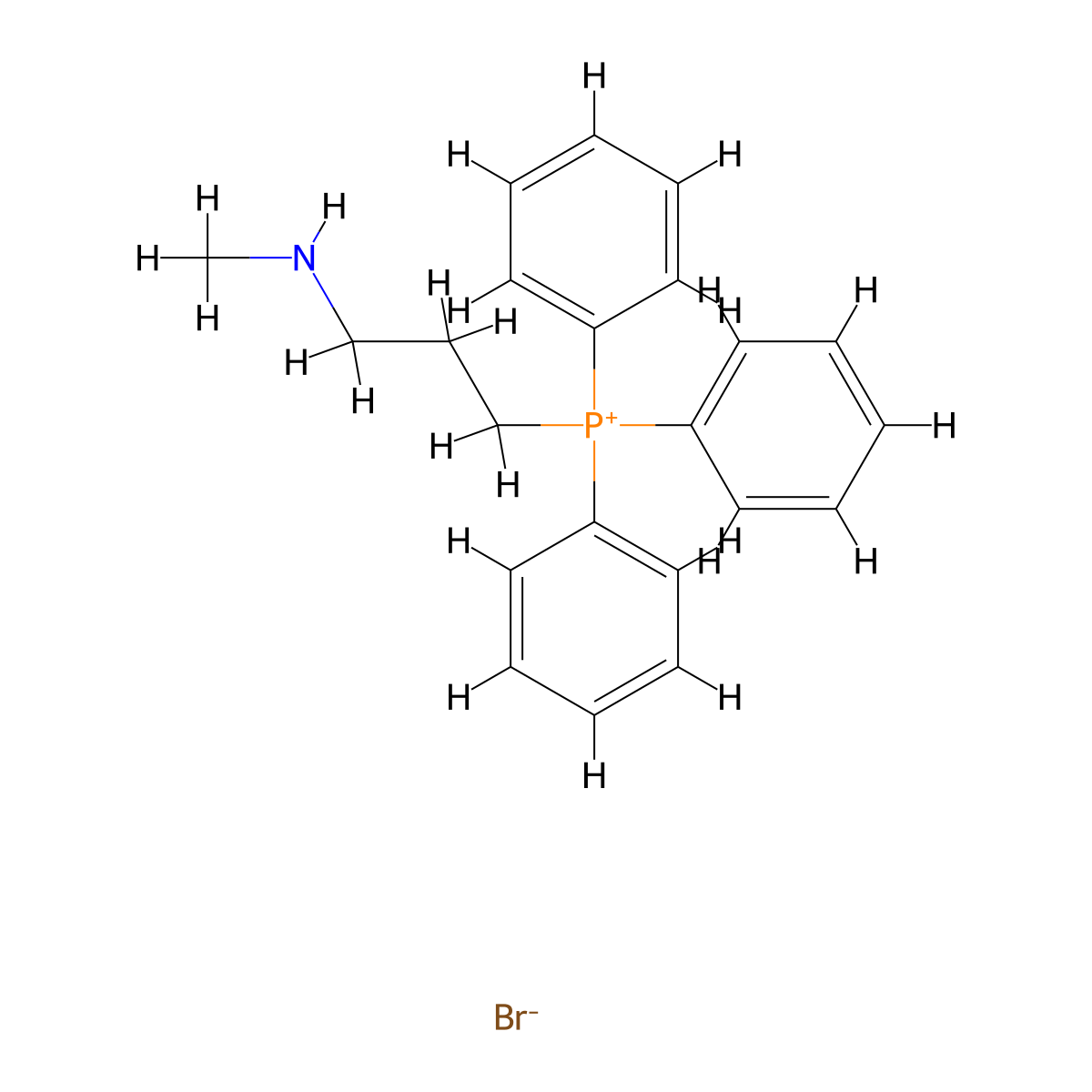 [3-(Methylamino)propyl]triphenylphosphonium Bromide molecular structure, CAS 145126-87-0