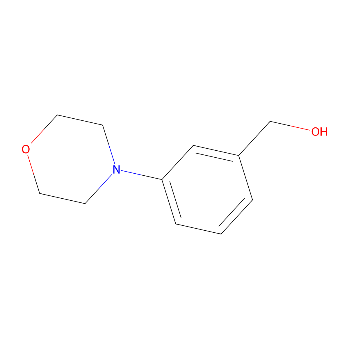 (3-Morpholinophenyl)methanol molecular structure, CAS 145127-38-4
