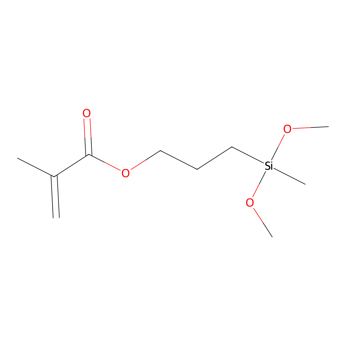 3-(Dimethoxymethylsilyl)propyl methacrylate molecular structure, CAS 14513-34-9