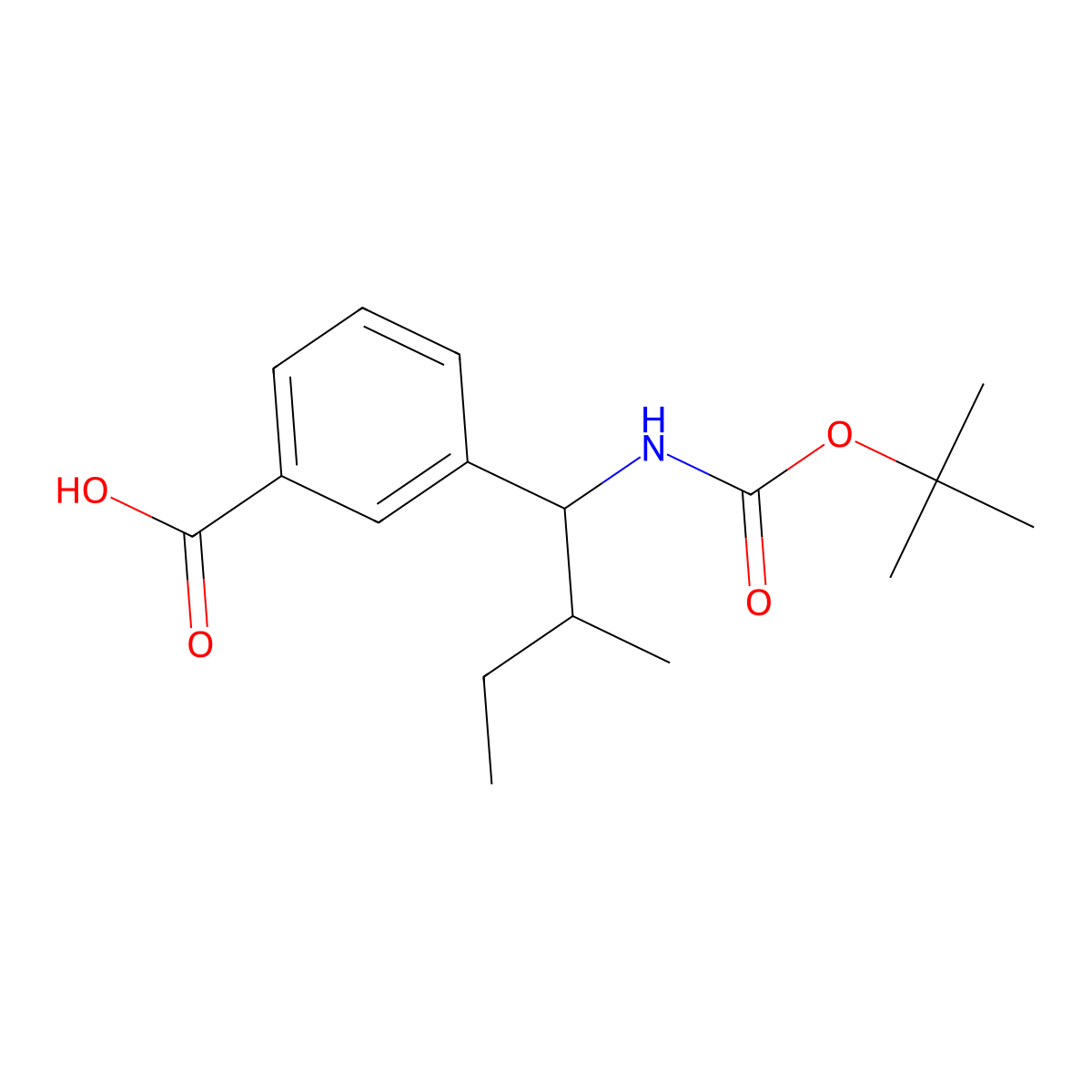 3-(1-{[(Tert-butoxy)carbonyl]amino}-2-methylbutyl)benzoic acid molecular structure, CAS 1451371-04-2