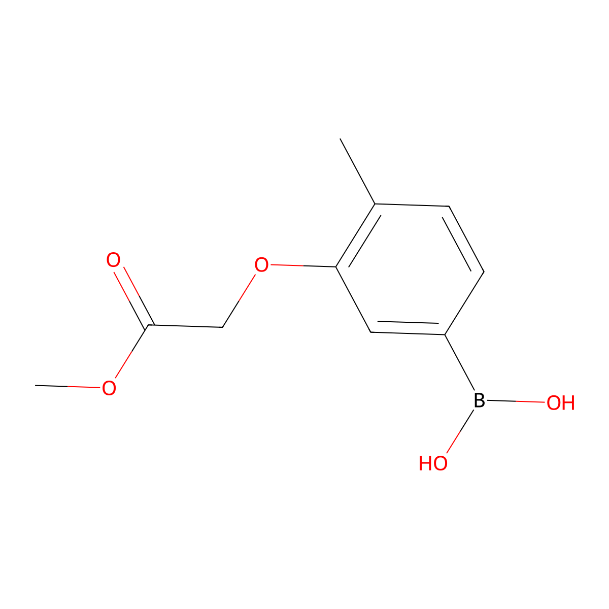 [3-(2-Methoxy-2-oxoethoxy)-4-methylphenyl]boronic acid molecular structure, CAS 1451374-97-2