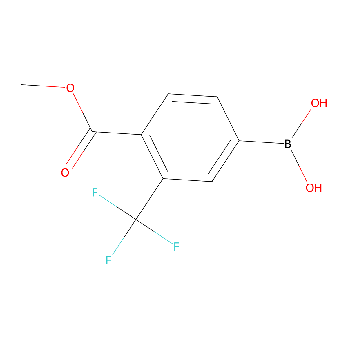 4-(Methoxycarbonyl)-3-(trifluoromethyl)phenylboronic acid molecular structure, CAS 1451375-04-4