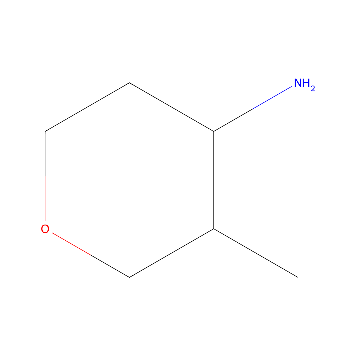 (3R,4R)-3-methyltetrahydro-2H-pyran-4-amine molecular structure, CAS 1451390-41-2