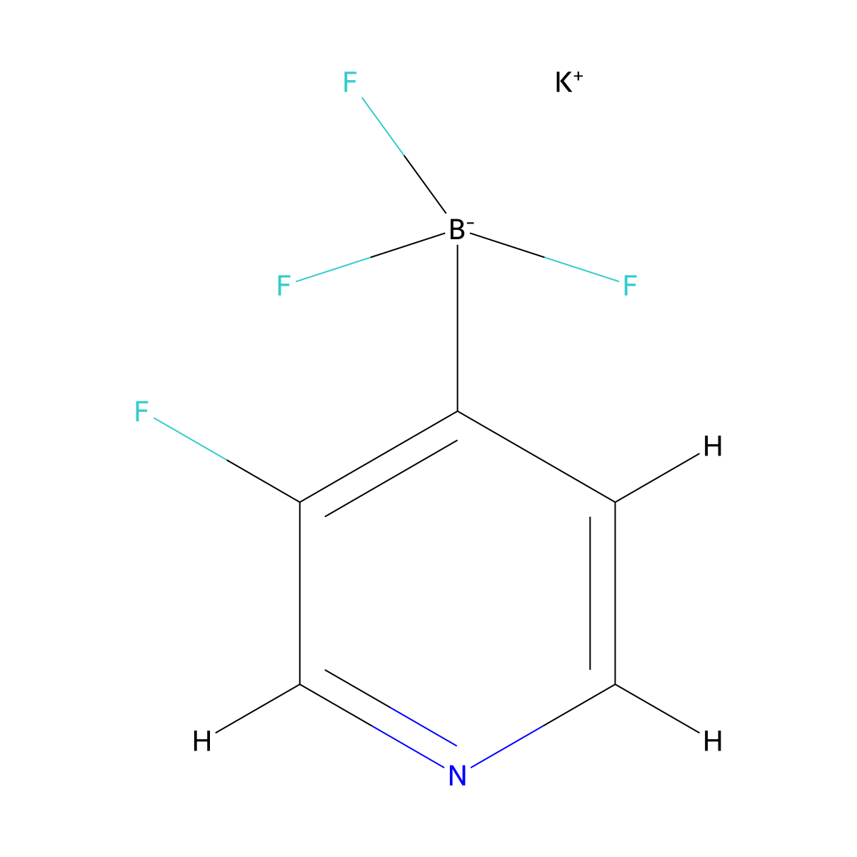 Potassium 3-fluoropyridine-4-trifluoroborate molecular structure, CAS 1451390-70-7
