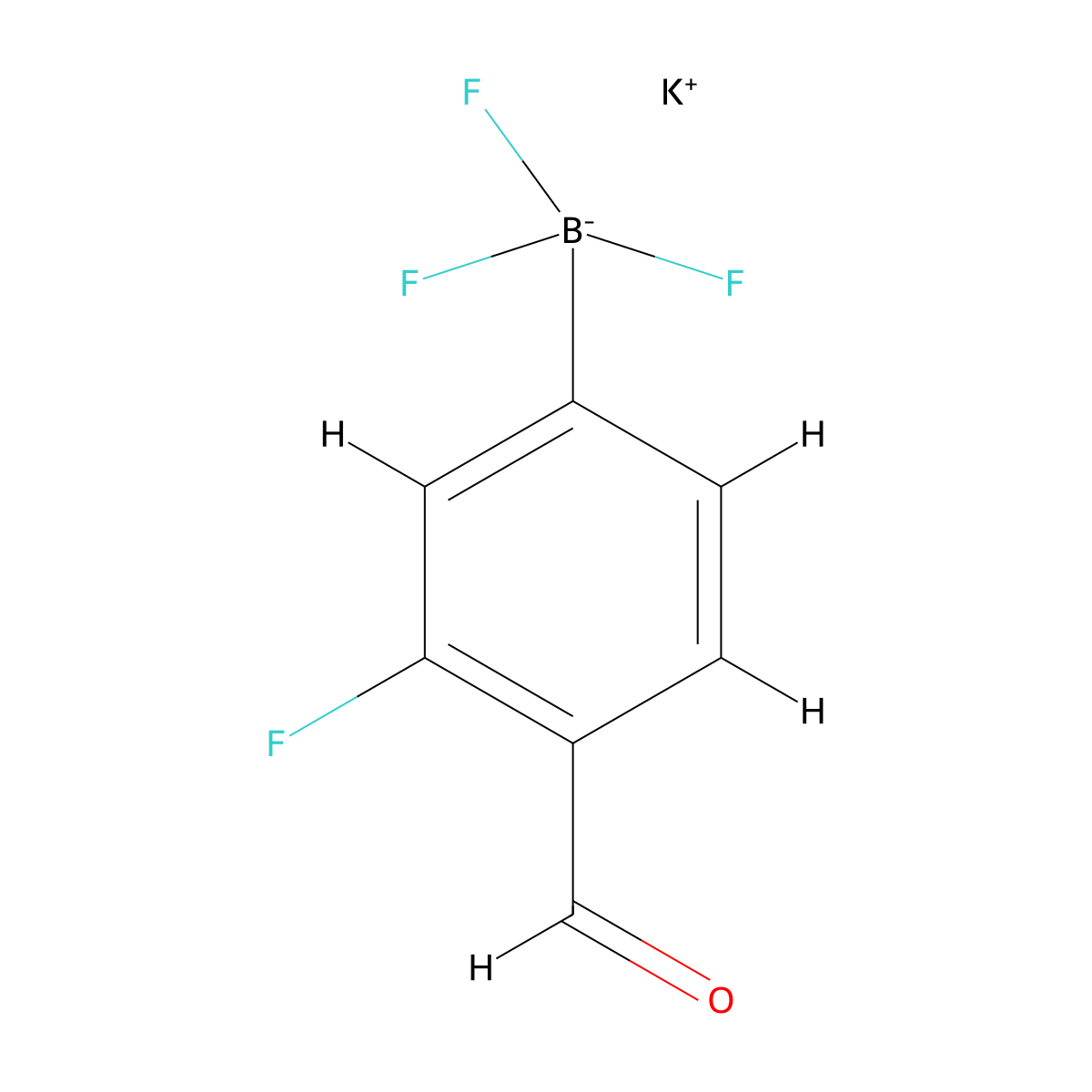 Potassium (3-fluoro-4-formylphenyl)trifluoroborate molecular structure, CAS 1451390-71-8