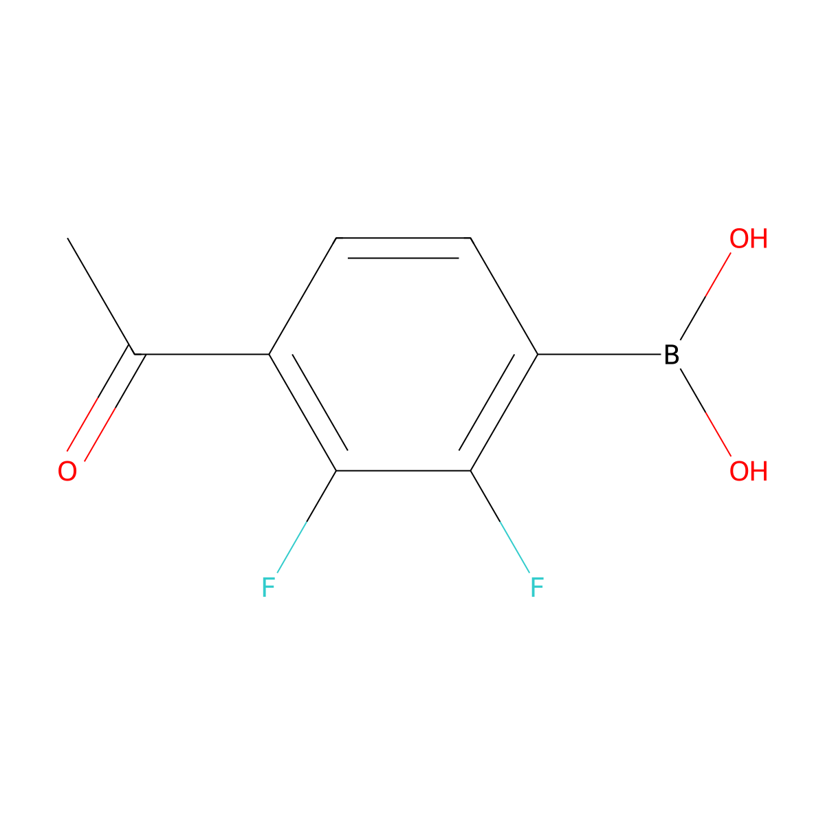 4-Acetyl-2,3-difluorophenylboronic acid molecular structure, CAS 1451390-78-5