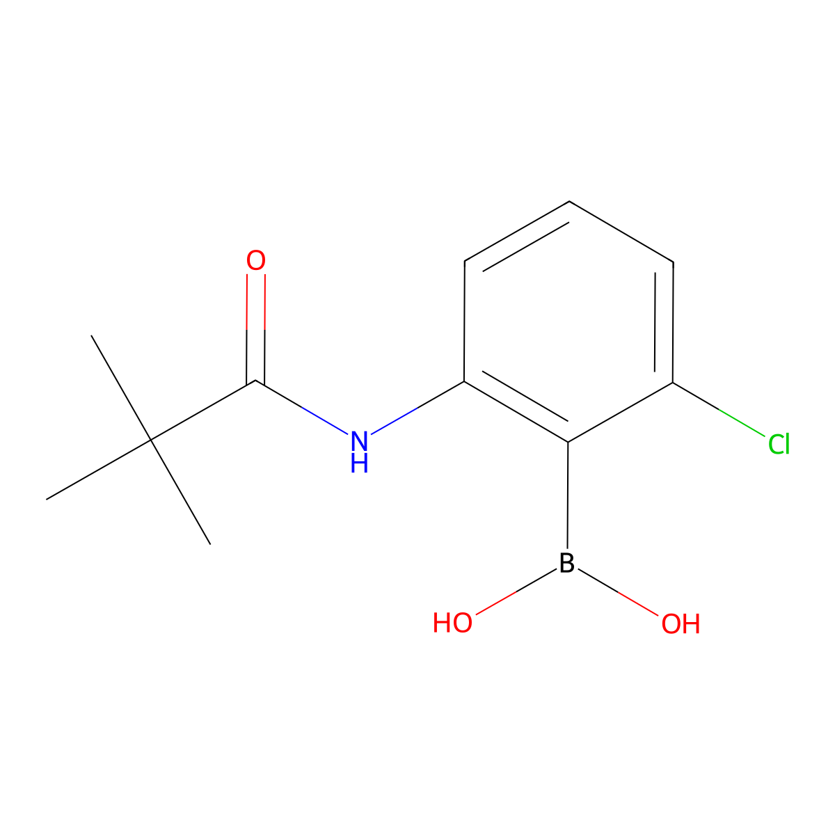 2-(tert-Butylcarbonylamino)-6-chlorophenylboronic acid molecular structure, CAS 1451390-83-2