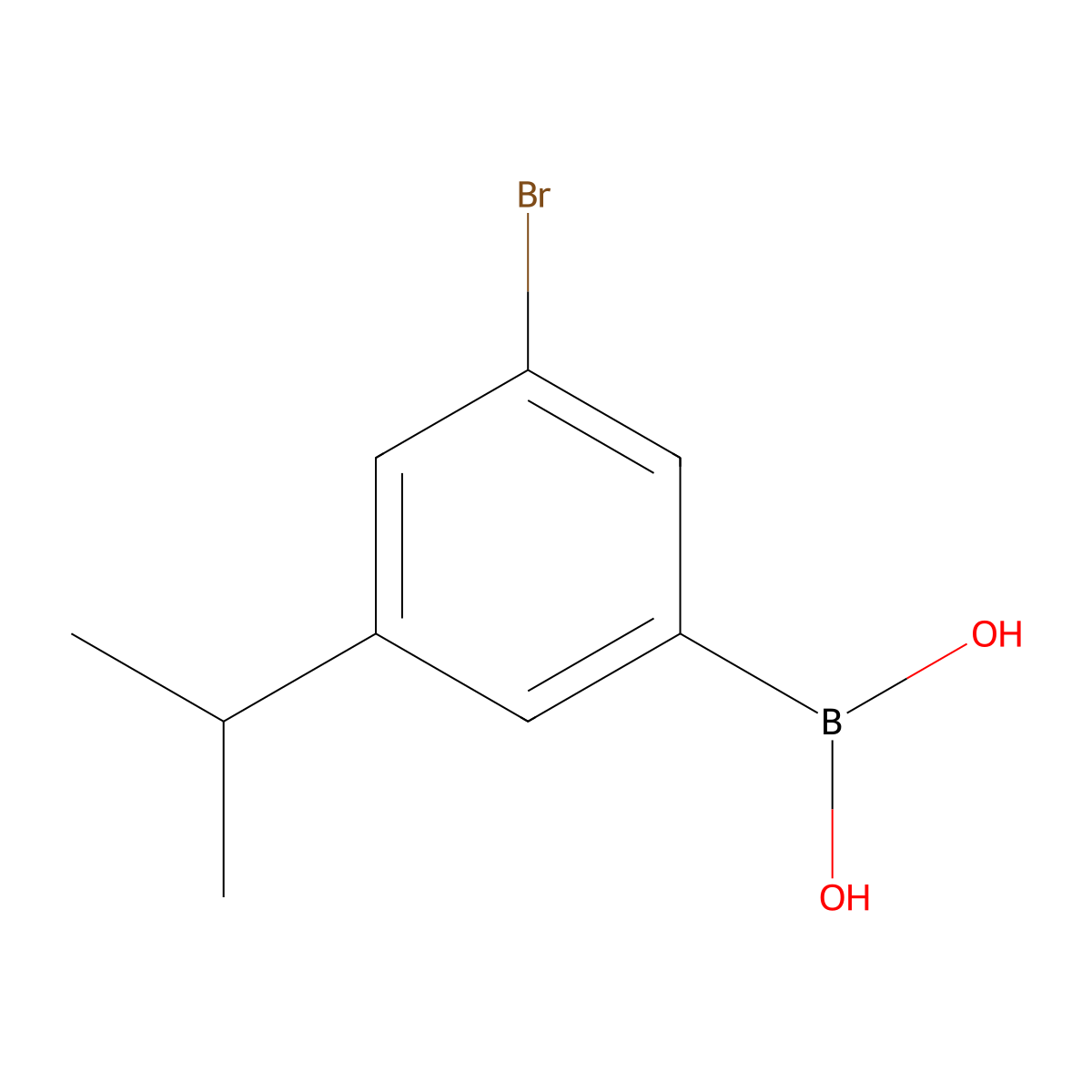 3-Bromo-5-isopropylphenylboronic acid molecular structure, CAS 1451390-87-6