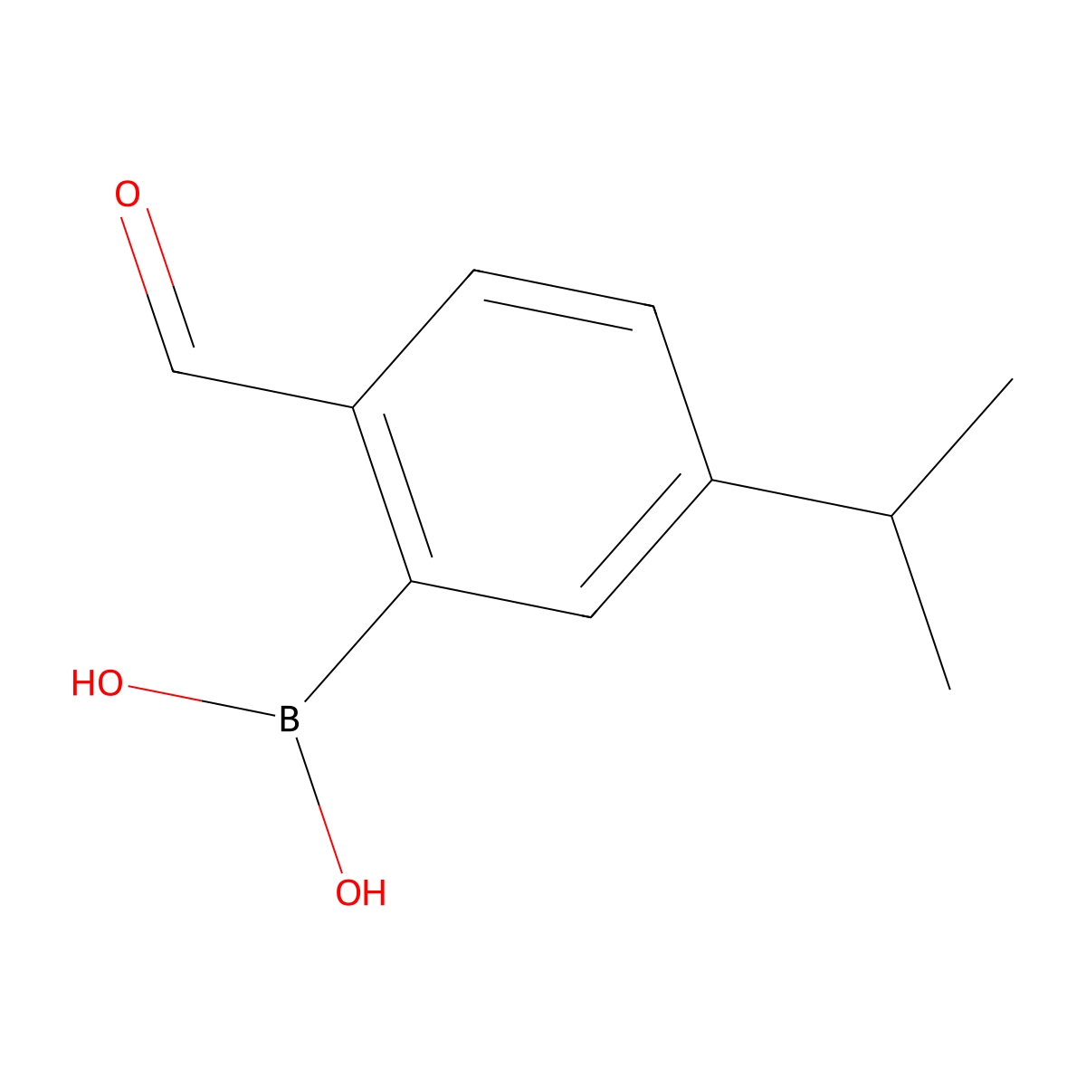 2-Formyl-5-isopropylphenylboronic acid molecular structure, CAS 1451390-89-8