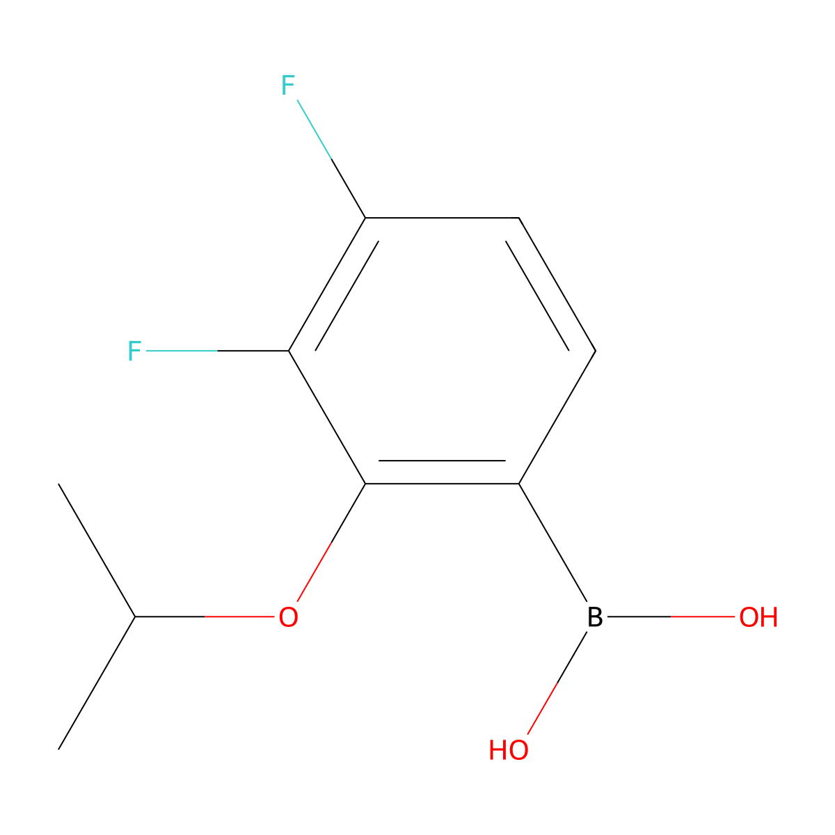 3,4-Difluoro-2-isopropoxyphenylboronic acid molecular structure, CAS 1451390-92-3