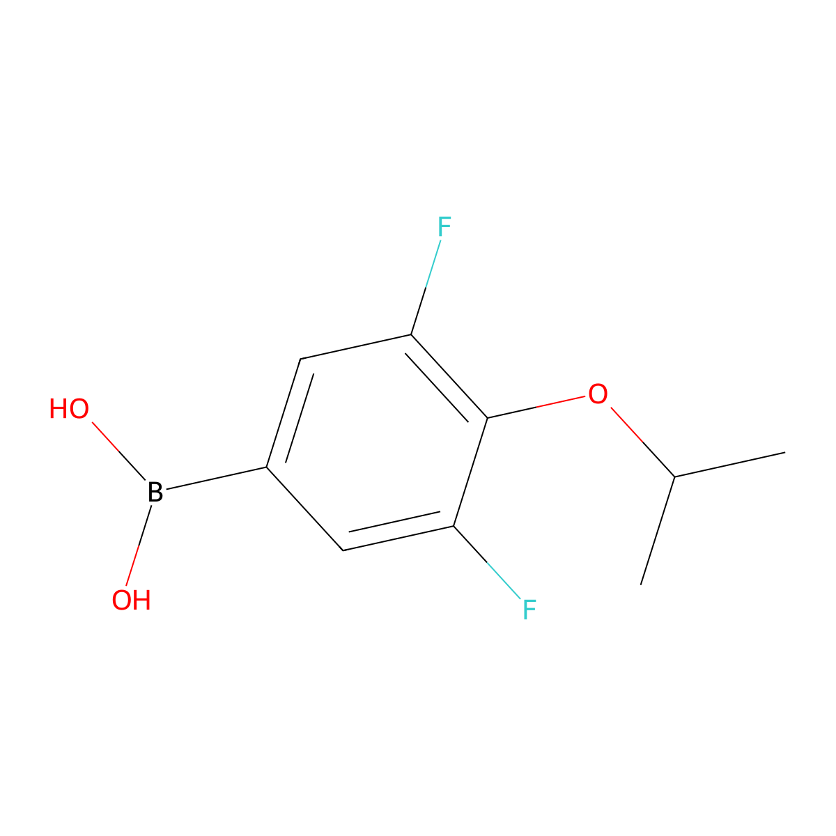 3,5-Difluoro-4-isopropoxyphenylboronic acid molecular structure, CAS 1451390-93-4