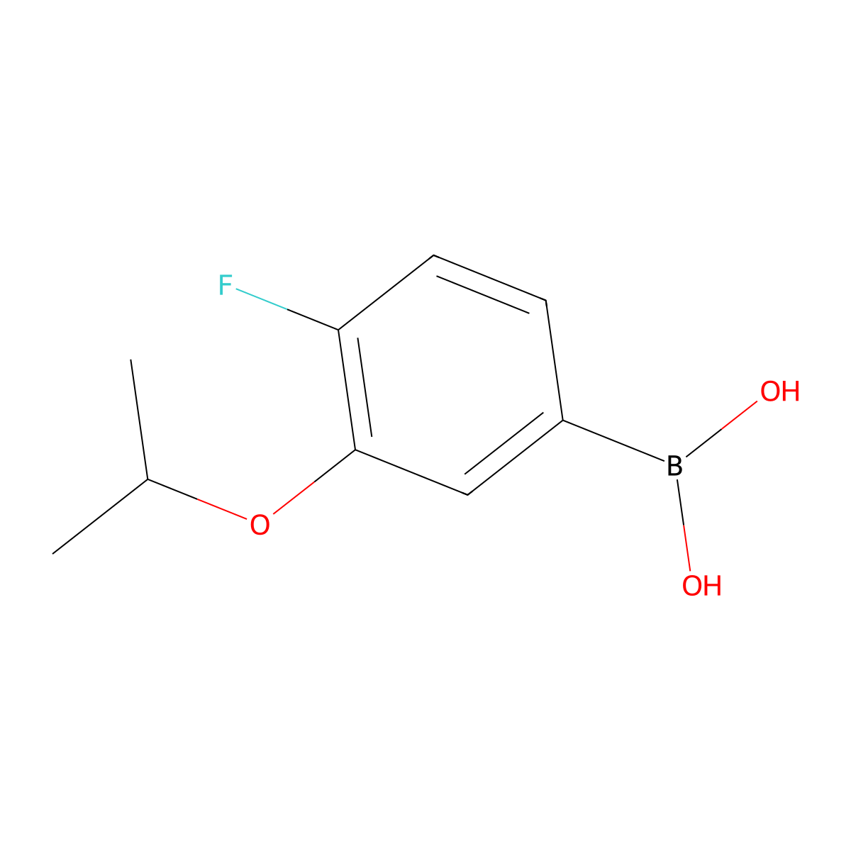 4-Fluoro-3-isopropoxyphenylboronic acid molecular structure, CAS 1451390-94-5