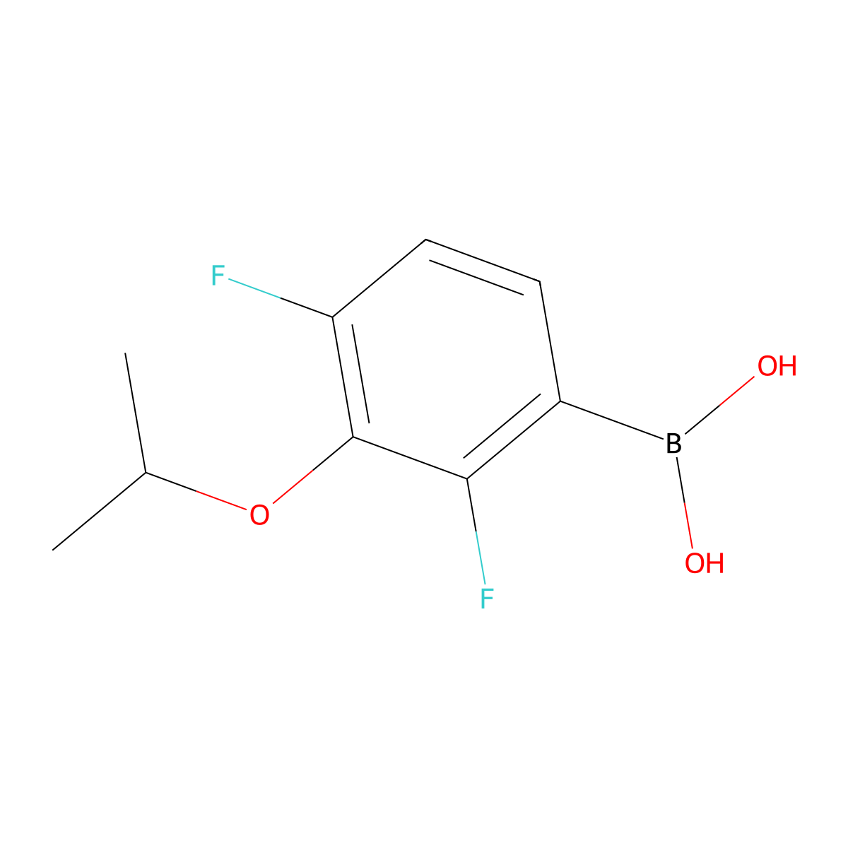 2,4-Difluoro-3-isopropoxyphenylboronic acid molecular structure, CAS 1451390-95-6