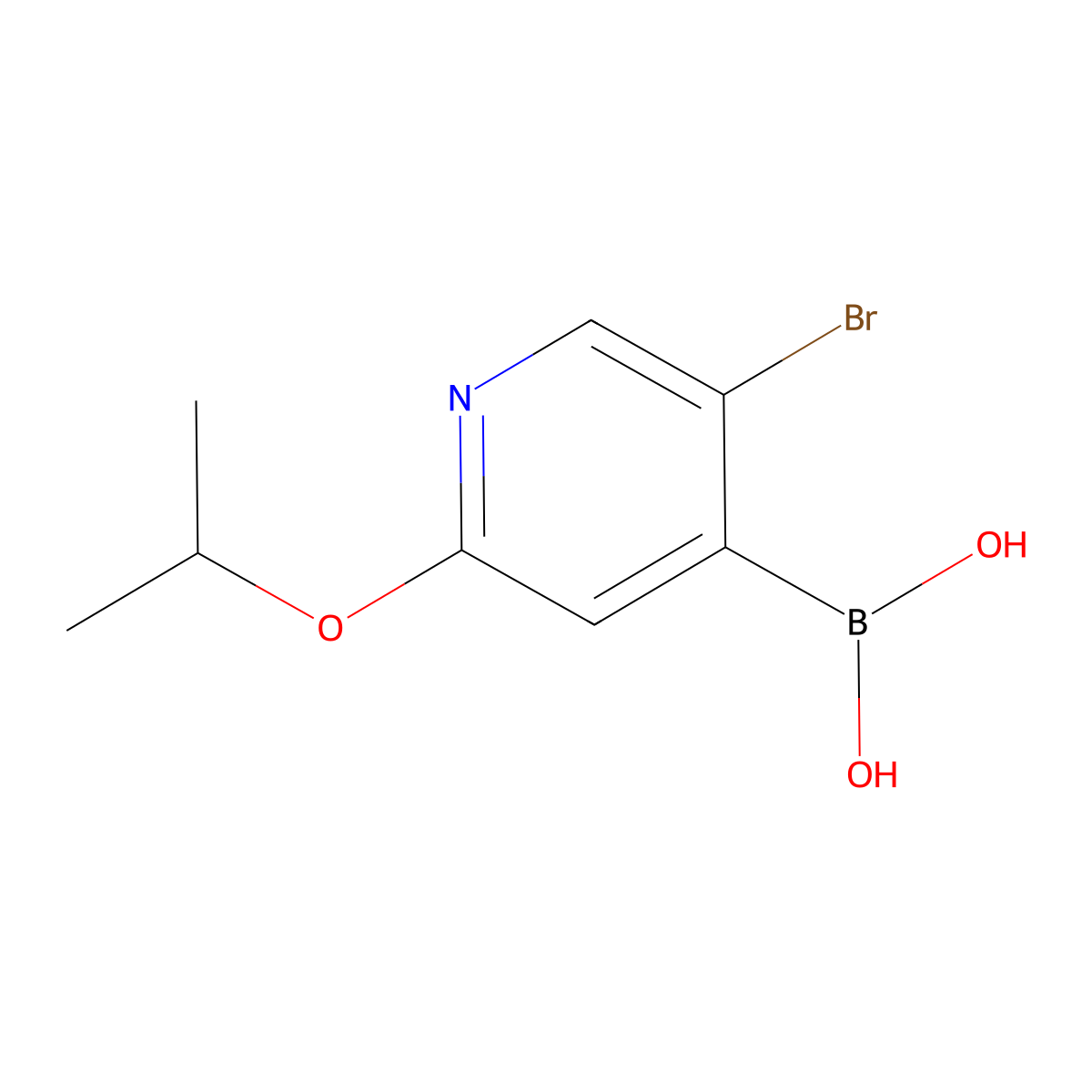 5-Bromo-2-(isopropoxy)pyridine-4-boronic acid molecular structure, CAS 1451390-98-9