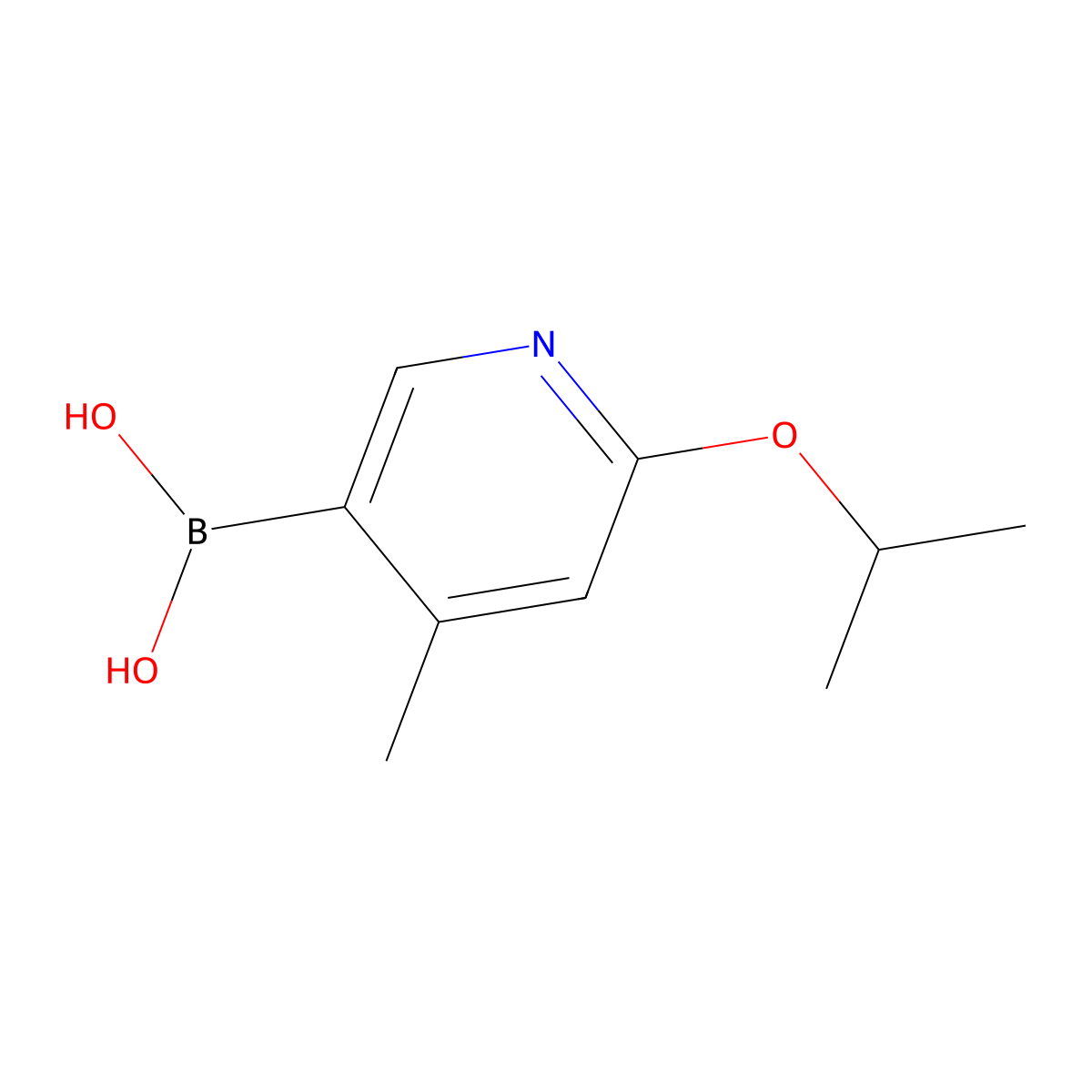 2-Isopropoxy-4-methylpyridine-5-boronic acid molecular structure, CAS 1451391-03-9