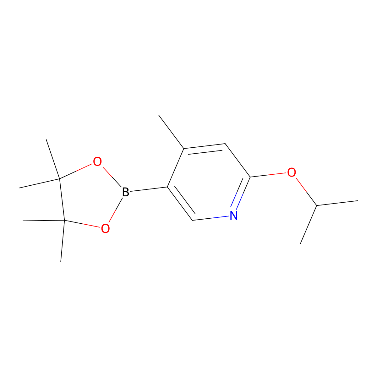 2-Isopropoxy-4-methyl-5-(4,4,5,5-tetramethyl-1,3,2-dioxaborolan-2-YL)pyridine molecular structure, CAS 1451391-04-0