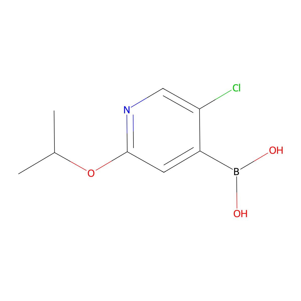 5-Chloro-2-isopropoxypyridine-4-boronic acid molecular structure, CAS 1451391-05-1