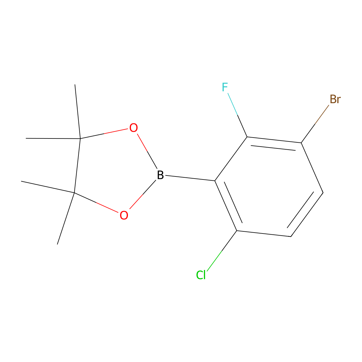 3-Bromo-6-Chloro-2-fluorophenylboronic acid pinacol ester molecular structure, CAS 1451391-12-0