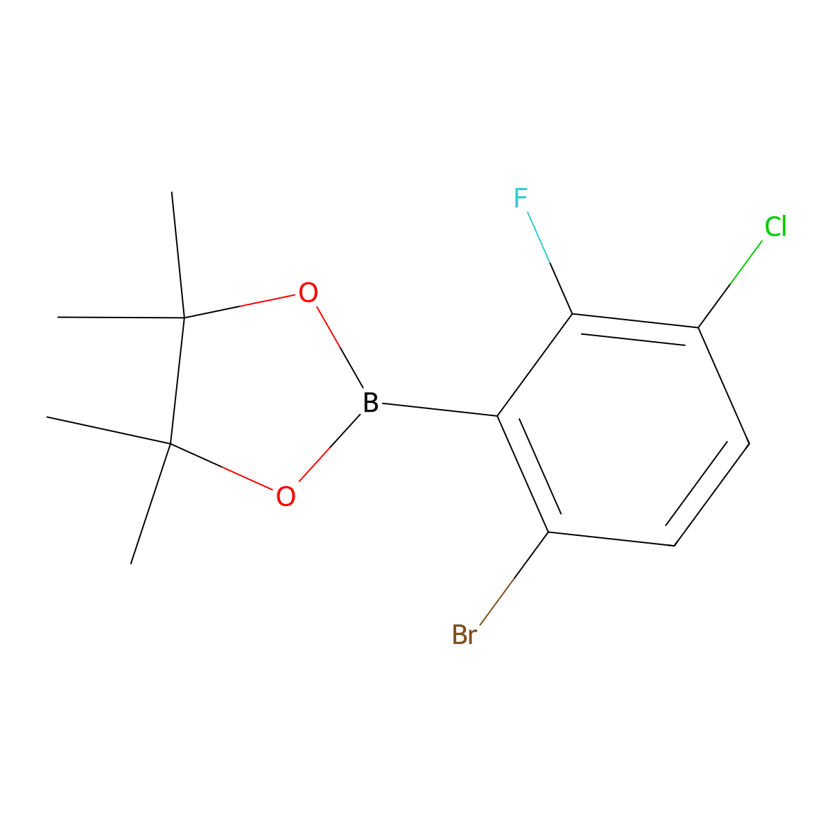 6-Bromo-3-chloro-2-fluorophenylboronic acid pinacol ester molecular structure, CAS 1451391-14-2