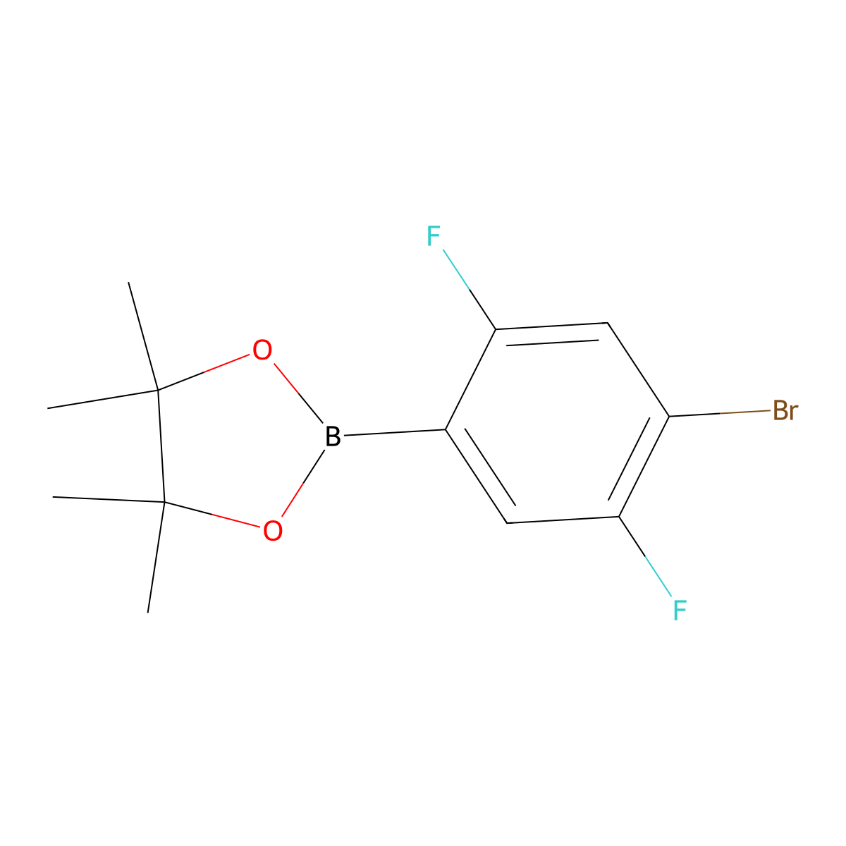 4-Bromo-2,5-bifluorophenylboronic acid pinacol ester molecular structure, CAS 1451391-15-3